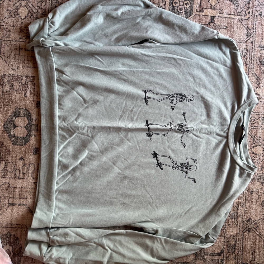 Skateboarding Skeletons Graphic Men's Shirt